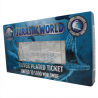 Jurassic World Limited Edition .999 Silver Plated Mosasaurus Attraction Ticket