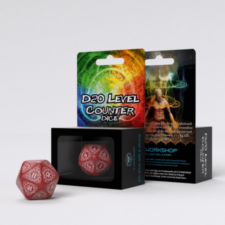 D20 Level Counter Red & white