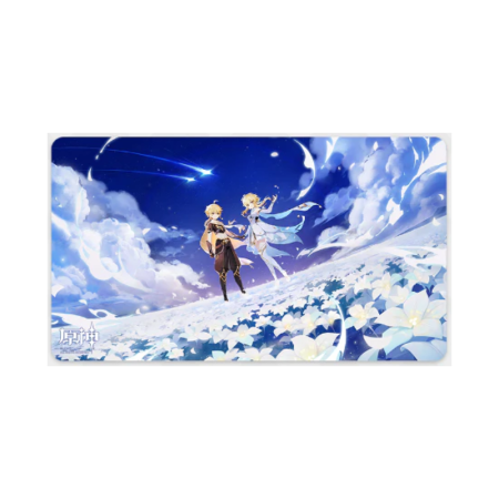 TWIN STARS ON FLORAL SEA - MOUSE PAD - TRAVELER - AETHER & LUMINE - 70X40CM