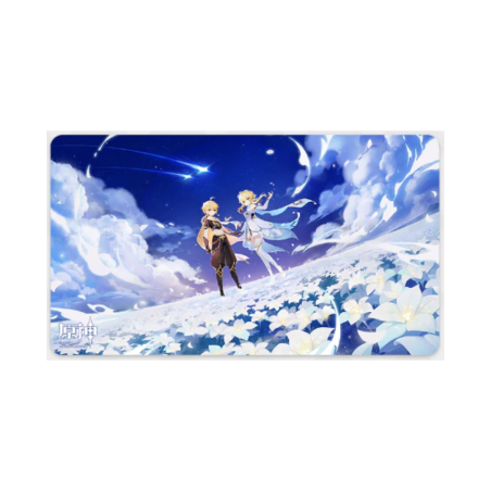 TWIN STARS ON FLORAL SEA - MOUSE PAD - TRAVELER - AETHER & LUMINE - 70X40CM
