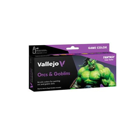 Vallejo - Game Color Orcs & Goblins 8 colors set 18 ml