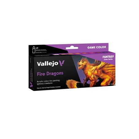 Vallejo - Game Color Fire Dragons 8 colors set 18 ml