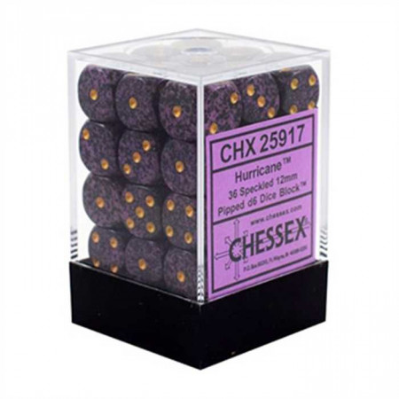 Chessex CHX25917 Speckled Hurricane D6 12mm Dice Set (36 pcs)