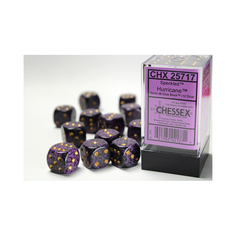 Speckled Hurricane 16mm d6 Dice Block (12 dice)