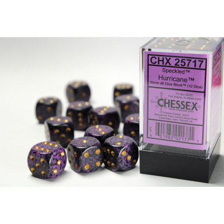 Speckled Hurricane 16mm d6 Dice Block (12 dice)