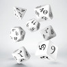 Classic RPG White & black Dice Set