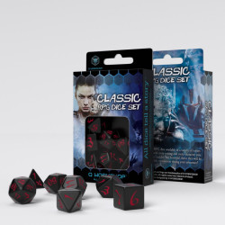 Classic RPG Black & red Dice Set