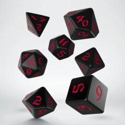 Classic Runic Black & red Dice Set