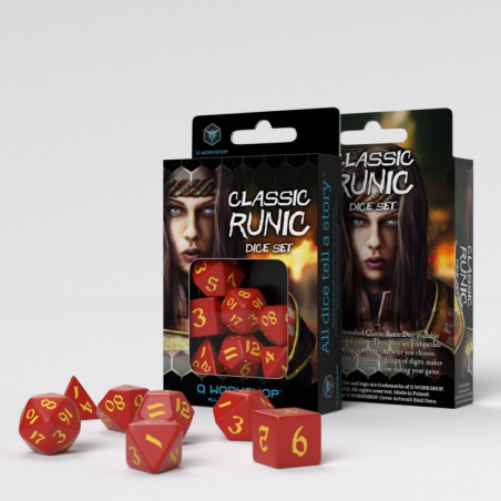 Classic Runic Red & yellow Dice Set