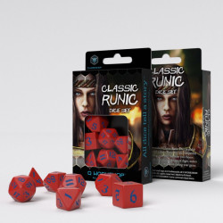 Classic Runic Red & blue Dice Set
