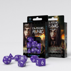 Classic Runic Purple & white Dice Set