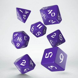 Classic Runic Purple & white Dice Set