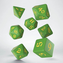Classic Runic Green & yellow Dice Set