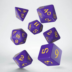 Classic Runic Purple & yellow Dice Set