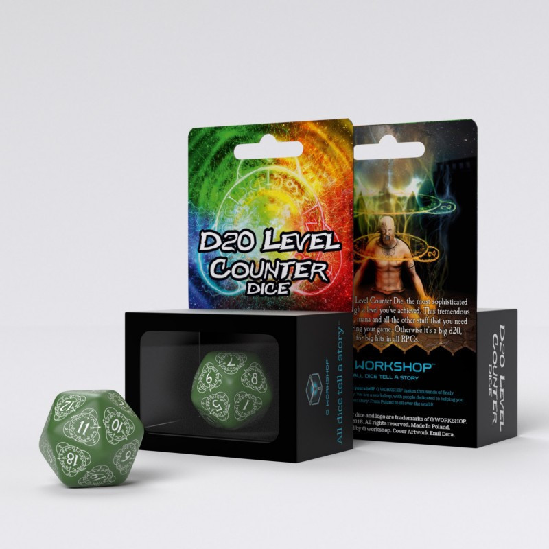 D20 Level Counter Green & white