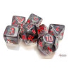 Chessex: Translucent - Smoke/Red - Polyhedral 7-Die Set (CHX23088)