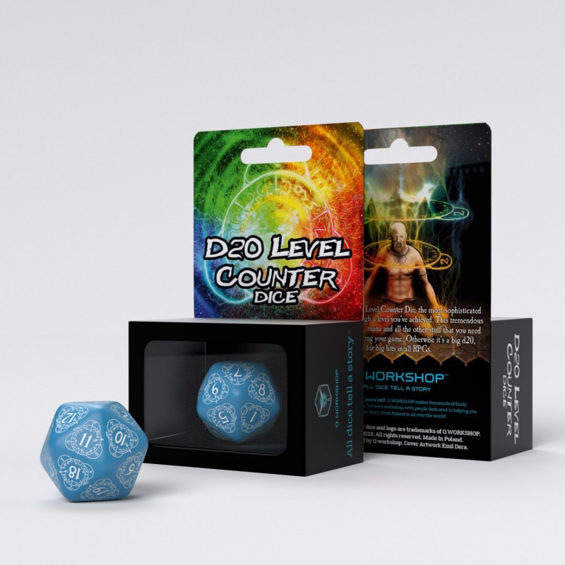 D20 Level Counter Blue & white