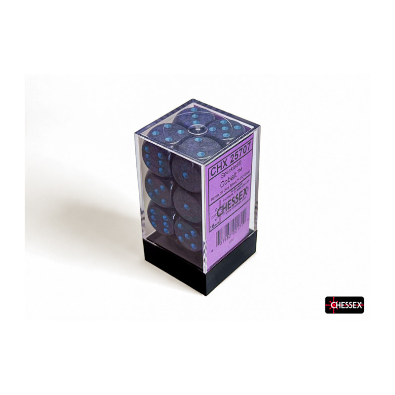 Speckled Cobalt 16mm d6 Dice Block (12 dice)