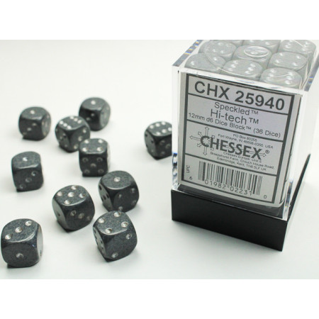 Speckled Hi-Tech 12mm d6 Dice Block (36 dice)