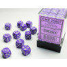 Opaque Purple/white 12mm d6 Dice Block (36 dice)