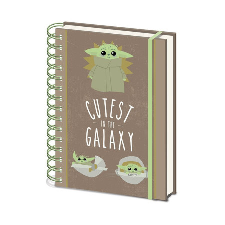 STAR WARS THE MANDALORIAN (CUTEST IN THE GALAXY) A5 WIRO NOTEBOOK