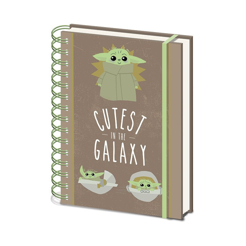 STAR WARS THE MANDALORIAN (CUTEST IN THE GALAXY) A5 WIRO NOTEBOOK