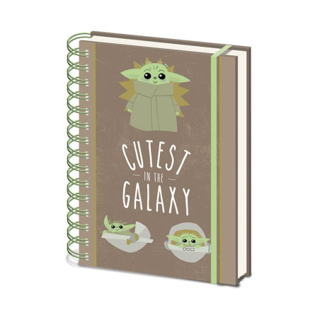 STAR WARS THE MANDALORIAN (CUTEST IN THE GALAXY) A5 WIRO NOTEBOOK