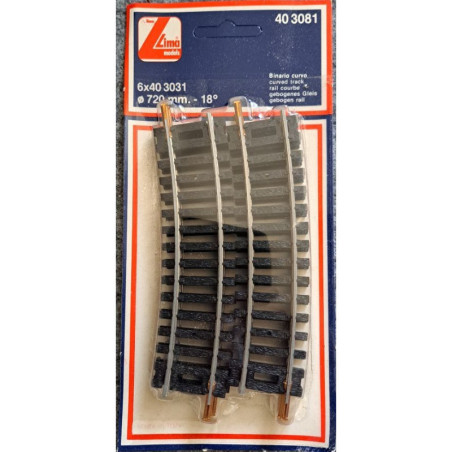LIMA RAIL 40 3081 1/2 BOCHT Ø 720 MM 18° BLISTER 6 STUKS